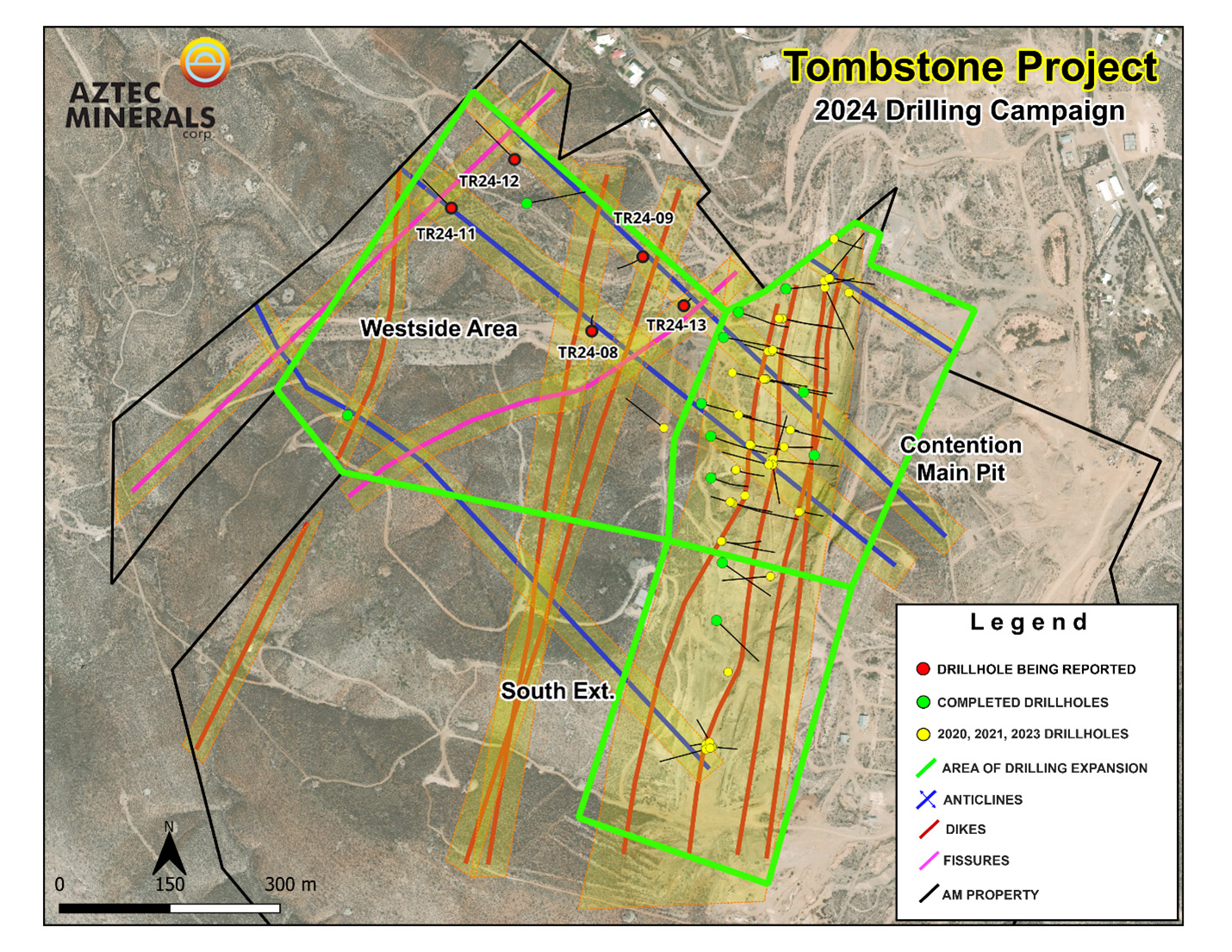 Tombstone 2024 RC Drilling Plan Completed to Date